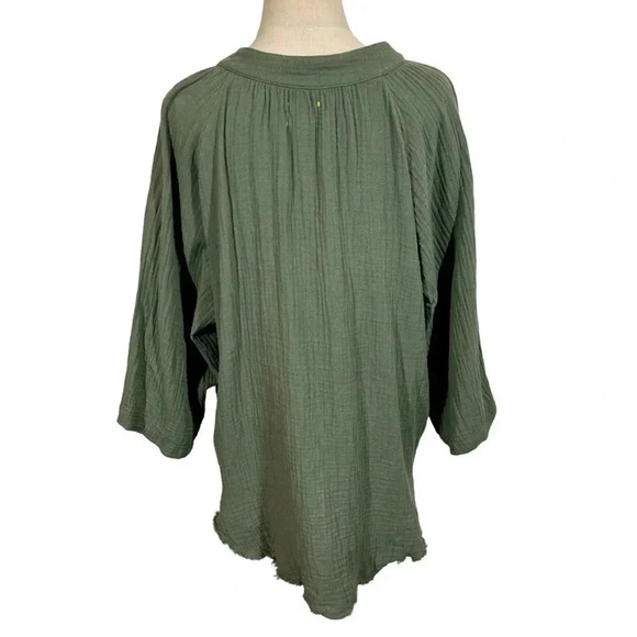9seed Marrakech Cotton Gauze Dashiki Top Tunic Cover Up in Hunter PLEASE READ - Picture 10 of 14